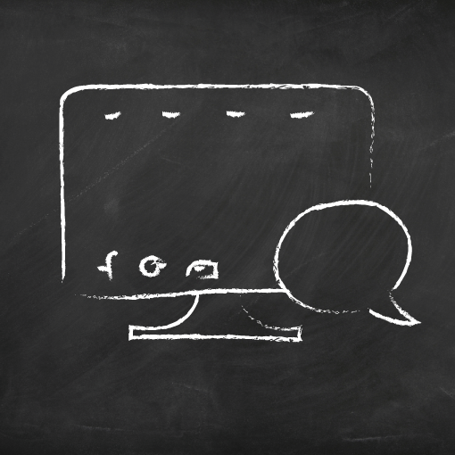 Bildschirmsymbol für neue Medien