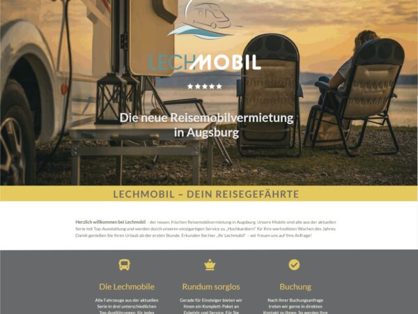 Homepage Lechmobil Projekt der Werbeagentur Denkrausch in Obergünzburg